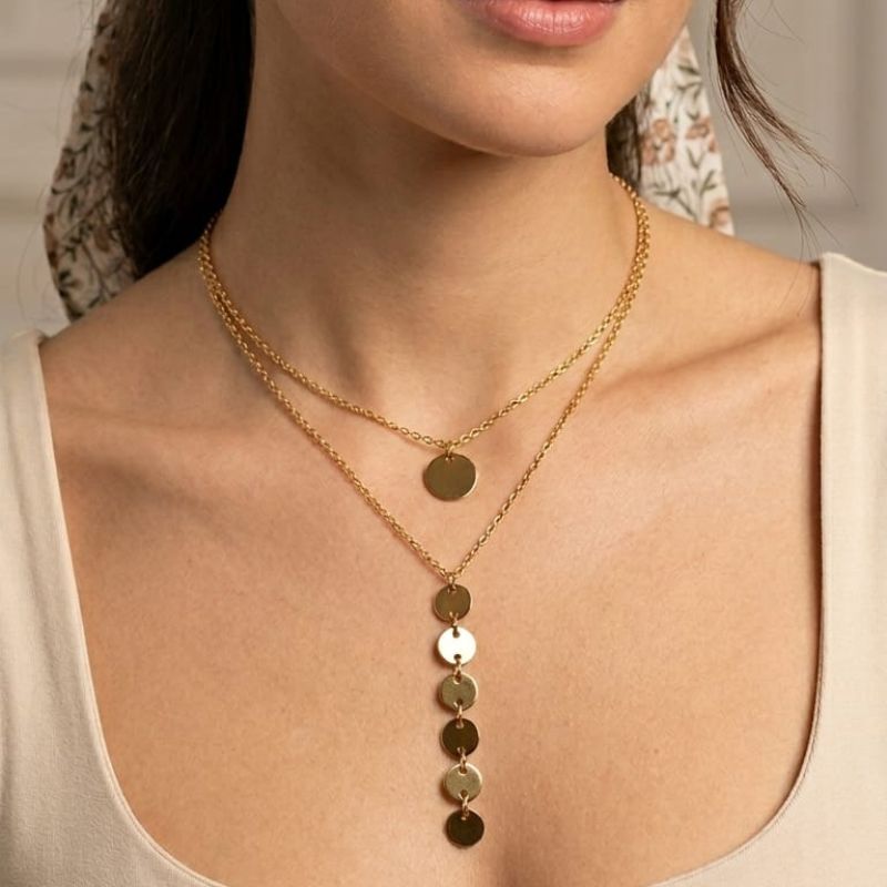 Colección Viaje & Eternidad Juegos collar con aretes en acero - Imagen 2