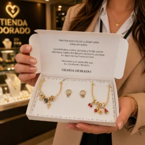 Sweet Charm Gold Set | Pulseras Charms tipo Pndr y topos en covergold