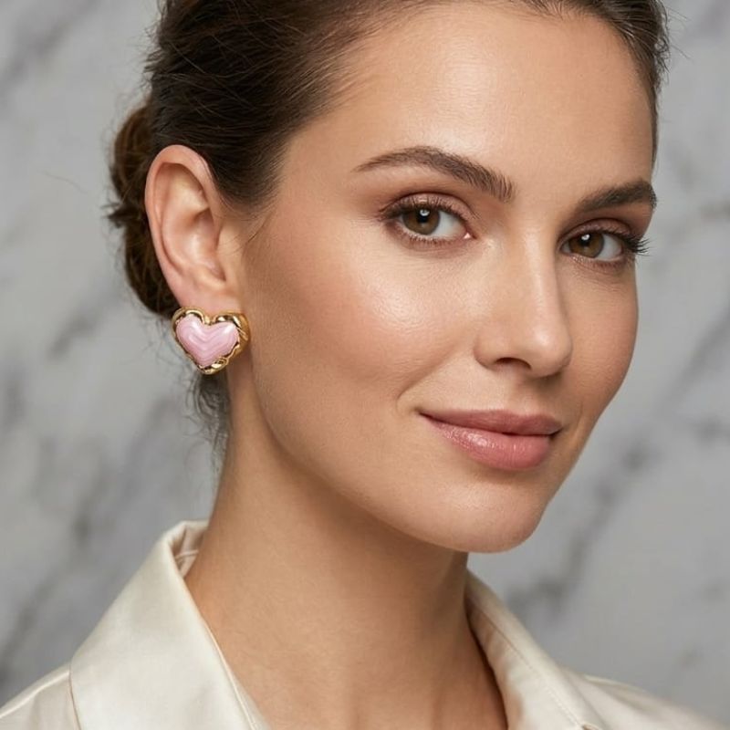 Set Armonía de Color | 6 pares de aretes en acero esmaltados - Imagen 3