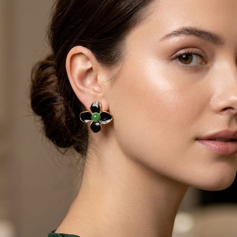 Set Armonía de Color | 6 pares de aretes en acero esmaltados - Imagen 5