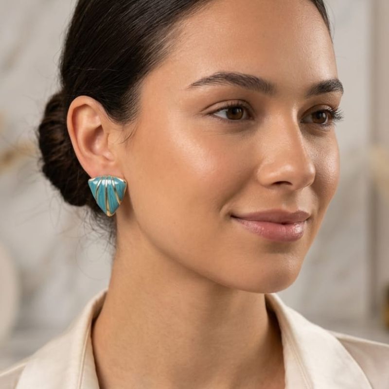 Set Armonía de Color | 6 pares de aretes en acero esmaltados - Imagen 6