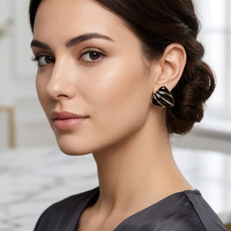 Set Armonía de Color | 6 pares de aretes en acero esmaltados - Imagen 7