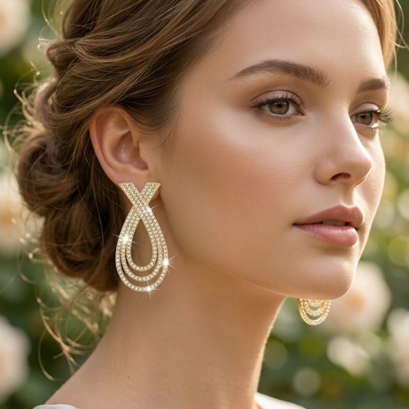 Encanto Perlas & Brillo | 5 Pares de aretes surtidos en acero y covergold - Imagen 4