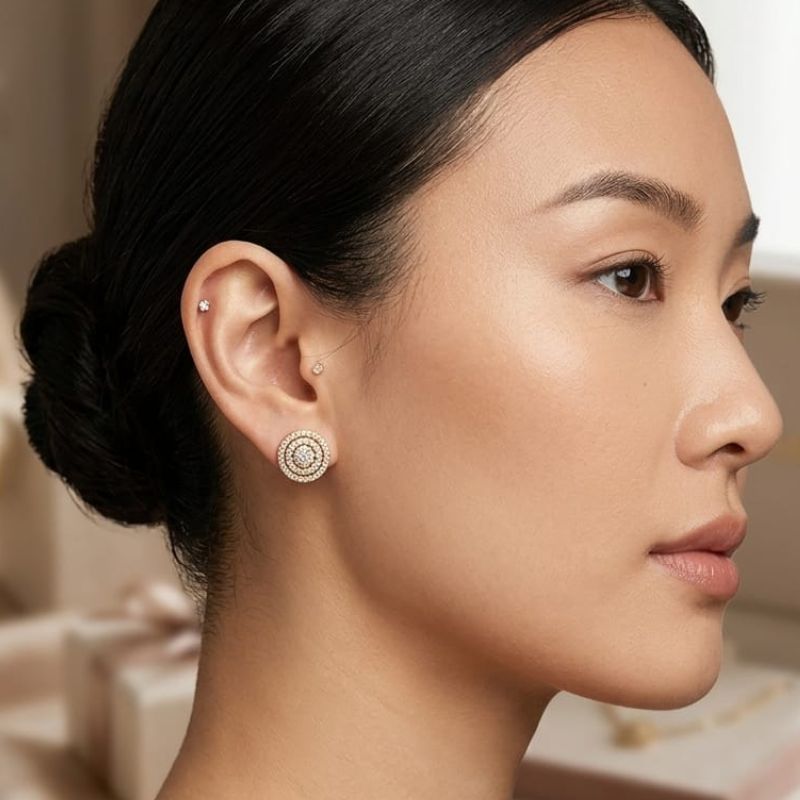 Esenciales Chic | 6 pares de aretes en covergold surtidos - Imagen 6