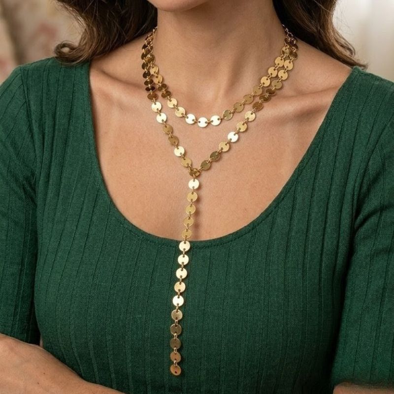 Trilogía Fe & Estilo | 3 Juego de Collar con aretes en acero - Imagen 3