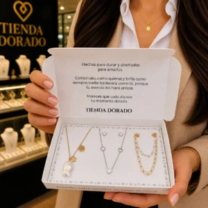 Perlas & Corazones del Mar | 3 Juegos de collar con aretes en acero