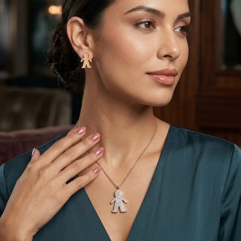 Set Amor Incondicional | 3 Juegos de collar con aretes en acero - Imagen 4